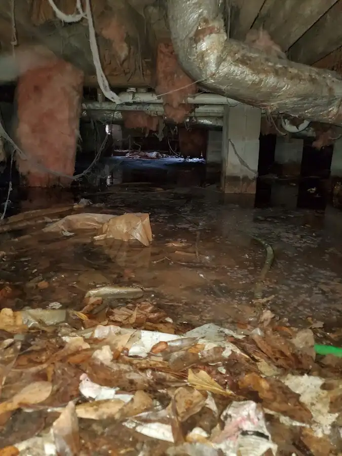 Crawl space flood assessment for Commercial Water Damage Restoration in San Angelo